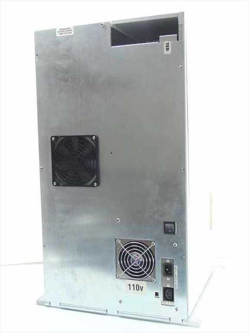 Meridian Data CD Net 314/M rear panel showing dual cooling fans and 110V IEC power inlet
