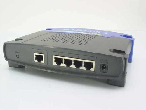 Linksys BEFSR41 V3 EtherFast Router – rear panel showing 1 WAN port, 4 LAN ports, reset button, and DC power jack