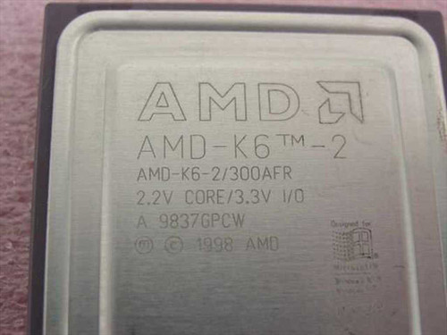 AMD K6-2/300AFR K6-2 300MHz/66/32/2.2V Socket 7 CPU Processor