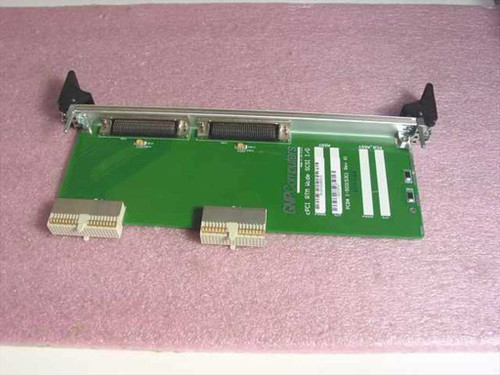 GNP Computers 1-503153C1 cPCI RTM Wide SCSI I/O Module – rear PCB side showing two 68-pin cPCI backplane connectors (P3/P5) and two ribbon-style header connectors