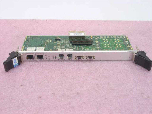 Intel ZT 4806 cPCI rear transition module front view showing dual RJ-45 Ethernet ports, dual PS/2 connectors, and dual DB-9 COM ports on the I/O bracket