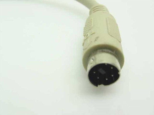 Close-up of PS/2 mini-DIN 6-pin male connector end of keyboard adapter cable