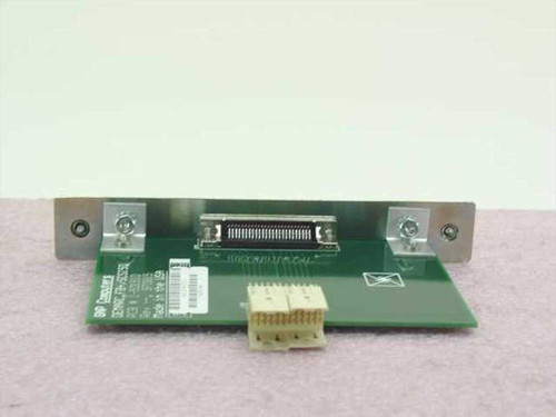 GNP Computers DEMARC FB+/SCSI50 card 1-501510 — rear view showing high-density SCSI connector on bracket and board-mounted connector