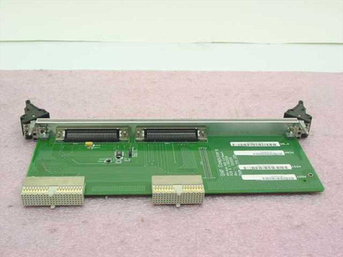 GNP Computers 1-502928 RTM Wide SCSI I/O Board – rear PCB view showing dual high-density internal connectors and component side