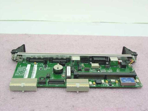 GNP Computers 1-502679 cPCI RTM Watchdog SCSI board rear/component side showing PCB layout, coin cell battery, blue oscillator, and cPCI edge connectors