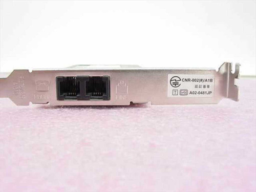 GVC CNR-002(#)/A1B CNR modem card – close-up of bracket label showing model number and approval markings