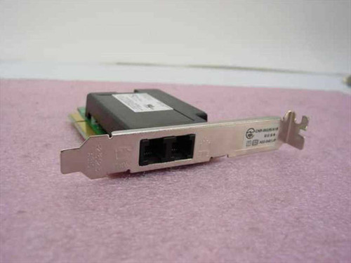 GVC CNR-002 56K V.90 CNR modem card – angled front view showing RJ-11 ports and bracket