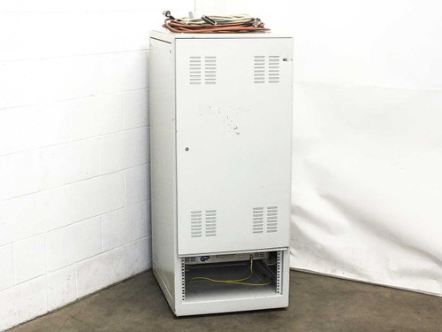 Balzers RFS 302 RF Power Supply – rear/side view showing ventilation panels and lower cable compartment