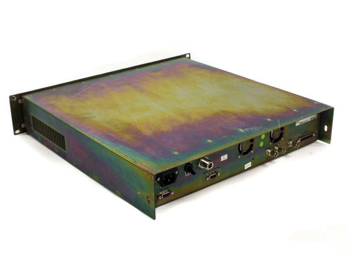 Newtec DVB RX 2060 – rear panel angled view showing connectors, fans, and rack ears
