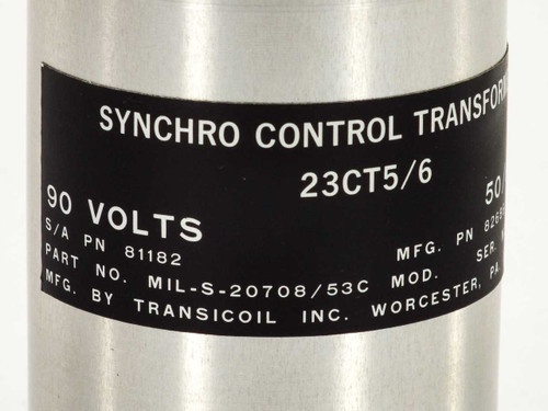 Transicoil 23CT5/6 Synchro Control Transformer 90 Volts PN 81182