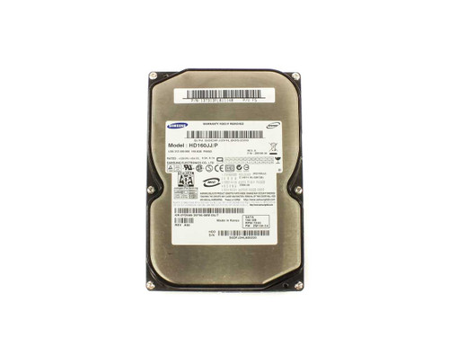 Samsung HD160JJ/P 160GB 3.5-inch SATA hard drive — top label view showing model number and Samsung branding