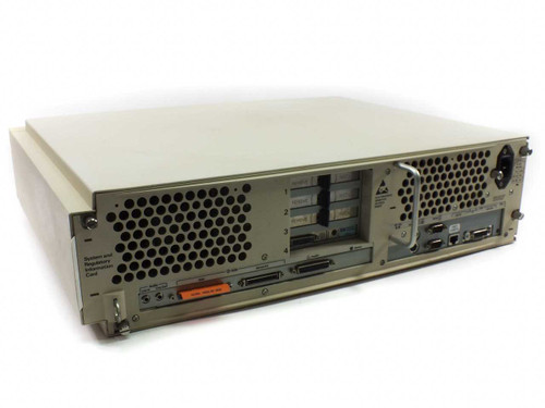 HP Visualize C200 A4125A workstation — rear panel view showing expansion slots, ventilation, and I/O port area