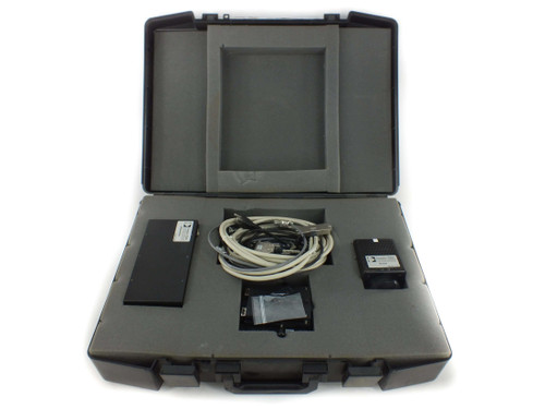 Imagine Optic HASO DS-41 wavefront sensor kit components laid out in foam-lined hard case — sensor head, PSU, cables, and accessories visible