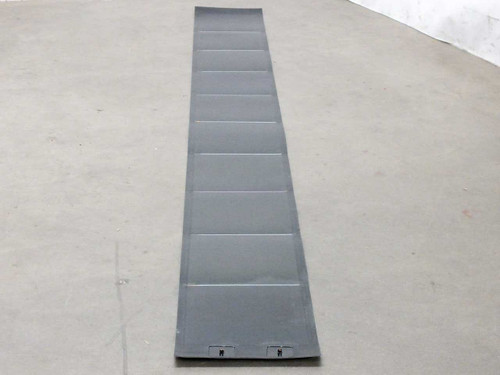 Xunlight XNS10-55 flexible solar panel laid flat showing all 10 amorphous cells and metal tab connectors at bottom