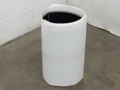 Xunlight XLS8-52 flexible solar panel rolled into a cylinder showing white ETFE backing and rolled form factor