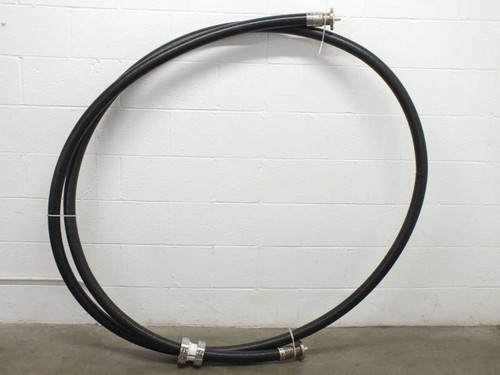 RFS CELLFLEX LCF158-50JA 1-5/8 EIA flange coaxial RF cable coiled, showing full 23-foot length with both end connectors visible