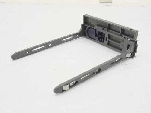 Sun Microsystems 5404192-01 hard drive caddy — underside view showing slide rails and locking cam detail