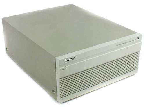 Sony WDC-610 Writable Disk Controller — front left three-quarter view showing beige enclosure and Sony logo