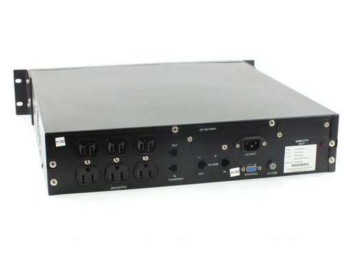 PS Audio PowerPack 1500 MK II UPS — rear panel showing 8 NEMA 5-15R UPS output outlets, FAX/modem port, external battery connector, IEC AC input, RS-232 interface, and SNMP/HTTP slot