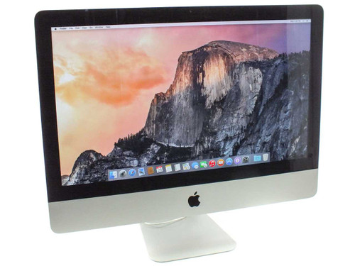 Apple iMac MC508LL/A A1311 21.5-inch Mid-2010 – front view showing OS X Yosemite desktop on screen