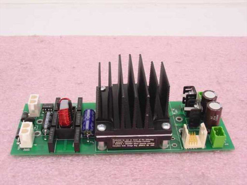 GNP Computers MNS Alarm Power Module 1-500186 PCB with large black heatsink – angled front view