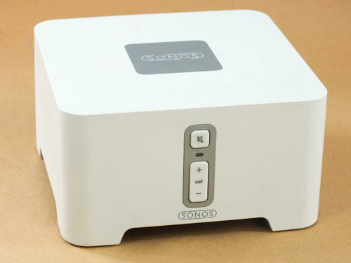 Sonos ZP80 ZonePlayer front and top view showing Sonos logo and front-panel mute and volume controls