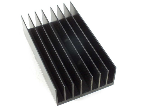 Watlow 18-6006 SSR heatsink – rear view showing black anodized aluminum fin array, 5.5 x 3.125 x 1.5 inch