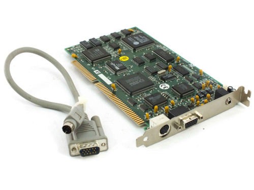 Sigma Designs RealMagic 53-000417 ISA MPEG decoder card front view with included 8-pin DIN to 15-pin VGA cable