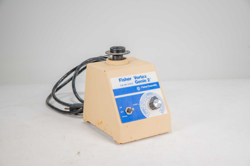 Fisher Scientific Vortex Genie 2 G-560 benchtop vortex mixer – left front angle view showing top cup head and power cord