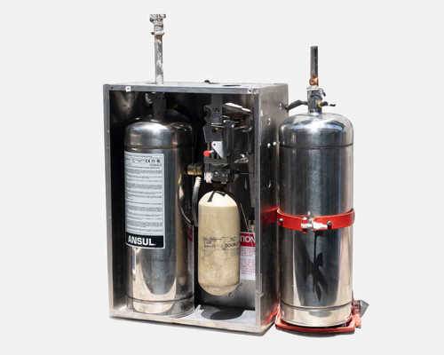Ansul R-102 Firemaster Wet Chemical Fire Suppression System 2 3-Gallon Tanks