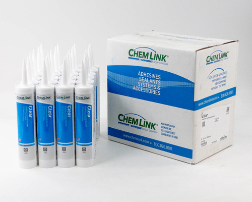 Chem Link F1212 General Purpose Sealant Clear 24 x 10.1oz Cartridges New in Box