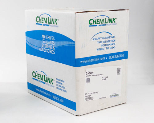 Chem Link F1212 General Purpose Sealant Clear 24 x 10.1oz Cartridges New in Box