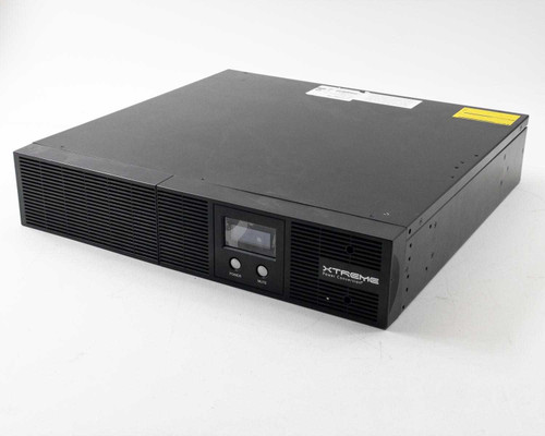 Xtreme Power Conversion V80-1kLi1 UPS – front three-quarter view showing 2U rackmount chassis and LCD display