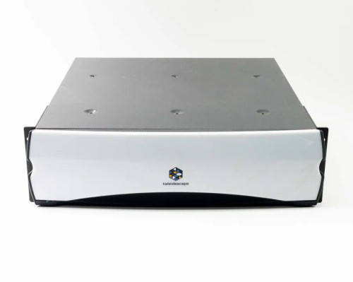 Kaleidescape KServer-5000 — Seagate Constellation ES hard drive removed from caddy, shown beside open chassis bay