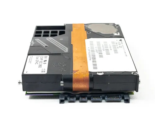 IBM 99F7832 2.2GB SAA half-height hard drive – angled top view showing orange ribbon cable and label