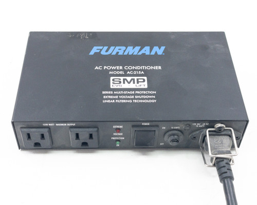 Furman AC-215A AC Power Conditioner 120 VAC 60Hz 10A 1200W Max Output, 2 channel Furman AC-215A AC Power Conditioner 120 VAC 60Hz 10A 1200W Max Output, 2 channel
