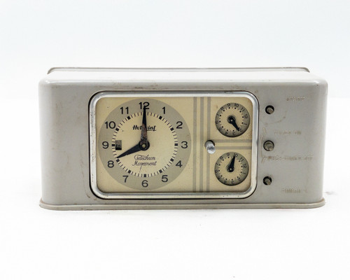 GE Hotpoint 3T38AAA1 Type T-38 Range Timer – straight-on front view showing Hotpoint Telechron Movement clock face and control knobs