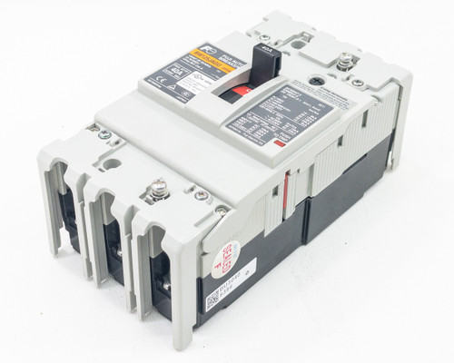 Fuji Electric BW125JAGU 40A 3-Pole Molded Case Circuit Breaker – angled front-left view showing handle and label