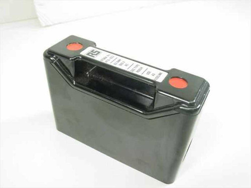 RS Components 413-923 A3 Fuse Holder – front and top view showing black molded housing with two red indicator caps
