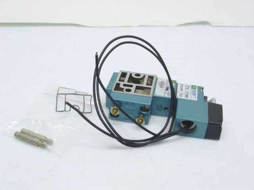 MAC Valves 714C-11-PI-514AA Solenoid Control Valve with wiring leads and accessory hardware bag – angled front view