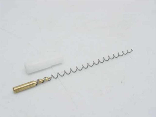 Cigarette Easy Roller metal auger retrofit kit — auger and white nylon cap shown separately, brass threaded fitting visible
