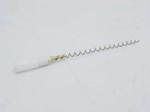 Cigarette Easy Roller metal auger retrofit kit assembled — metal spiral auger with brass fitting and white nylon end cap attached