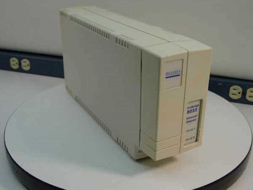 Hughes LAN Systems ProBridge 8033 Ethernet bridge – right-side and front angled view showing beige desktop enclosure