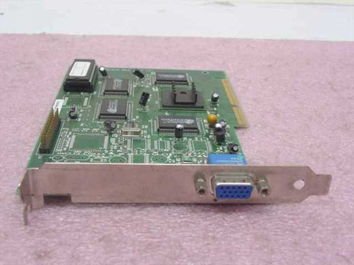 STB Systems 1X0-0554-305 AGP video card front view showing PCB, chips, VGA port, and AGP edge connector