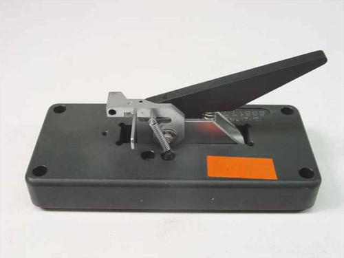 Wafer bonder assembly lever component 635177-XD – right side view showing spring-loaded pivot mechanism and clamp hardware