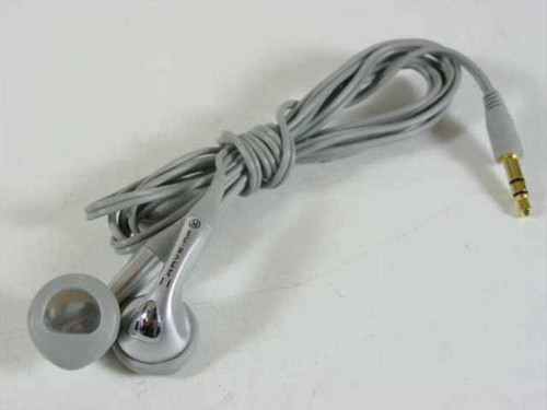 Rave-MP Silver Mini Stereo Headphones with 1/8" 3.5mm Jack and 4-ft Cord