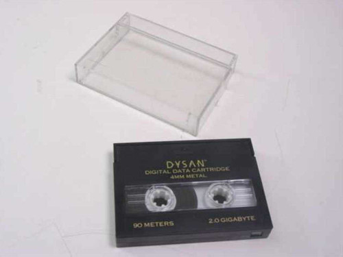 Dysan 4mm Digital Data Cartridge 2.0GB 90 Meters with clear plastic case lid removed – top view