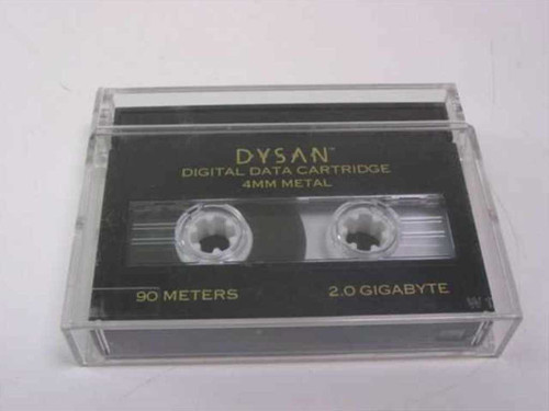 Dysan 4mm Digital Data Cartridge 2.0GB 90 Meters in clear plastic protective case – front label view
