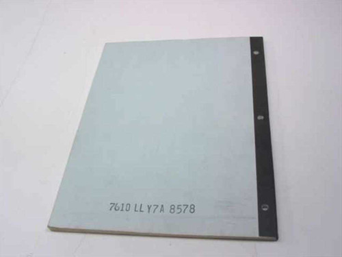 Eastern Tank 5500/5500F Operators Manual — back cover view showing light gray cover with publication number 7610 LL Y7A 8578