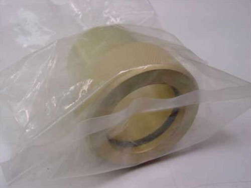 MDC 411014 brass vacuum compression fitting in poly bag — side view of O-ring component showing bore and flat seating face
